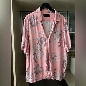 Allsaints Viscose short sleeve shirt in medium